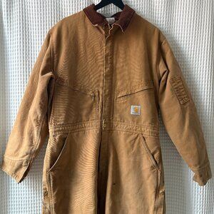 Vintage Carhartt 996QZR 1990s cotton duck canvas insulated coveralls mens 44 reg